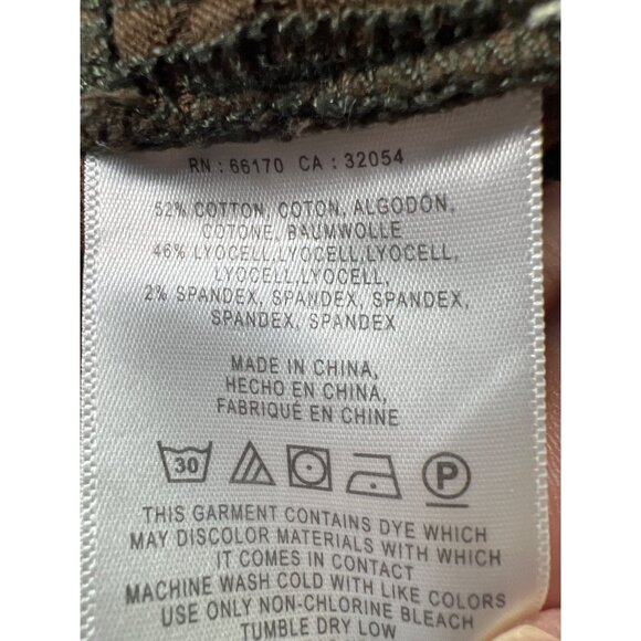 Pilcro & The Letterpress Serif Pants 32 Olive Jacquard Textured Floral coquette - Picture 8 of 10